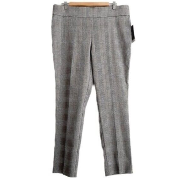 COUNTERPARTS | NEW Grey Plaid Pants Pull-on Super Stretch PLUS Sz 16 - Picture 2 of 11